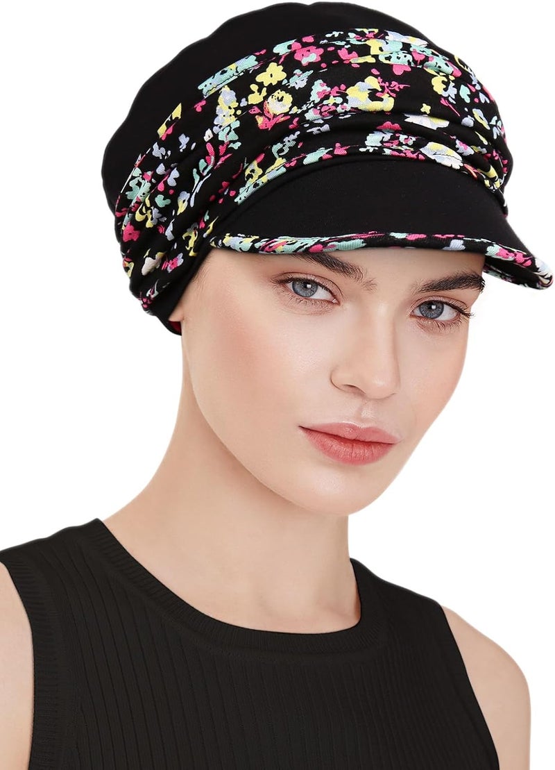 Awefeel Chemo Headwear Viscose Newsboy Cap for Women Fall and Winter Hats - Image 3
